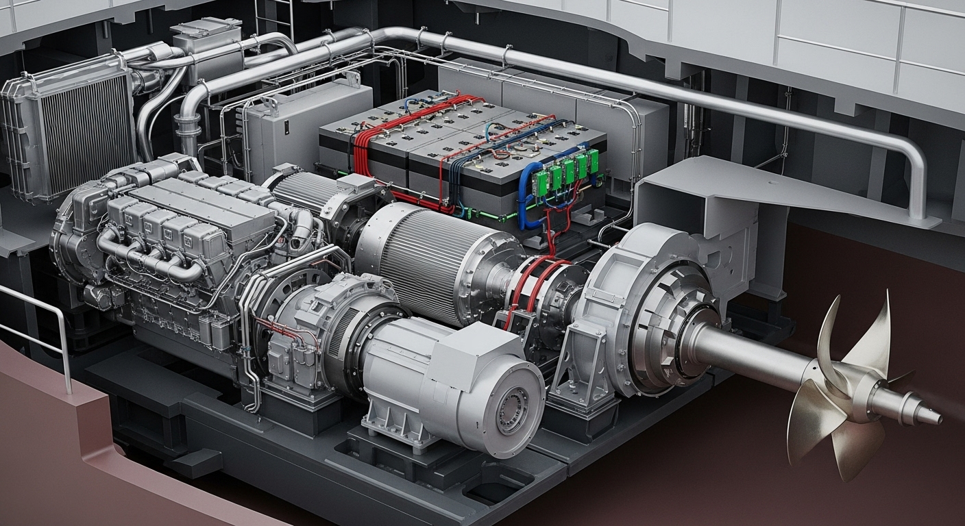 Sistem propulsi hybrid kapal modern